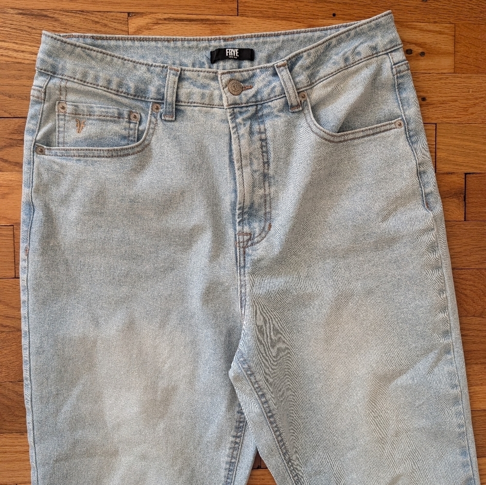 Frye Light Wash Rolled Cuff Jeans - Picture 3 of 8